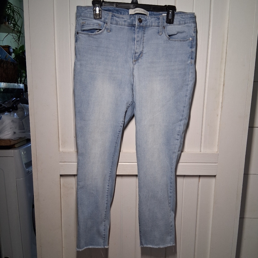 Vintage America Light Wash Skinny Ankle Pants